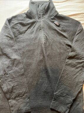Men's Black Quarter-Zip Knit Sweater